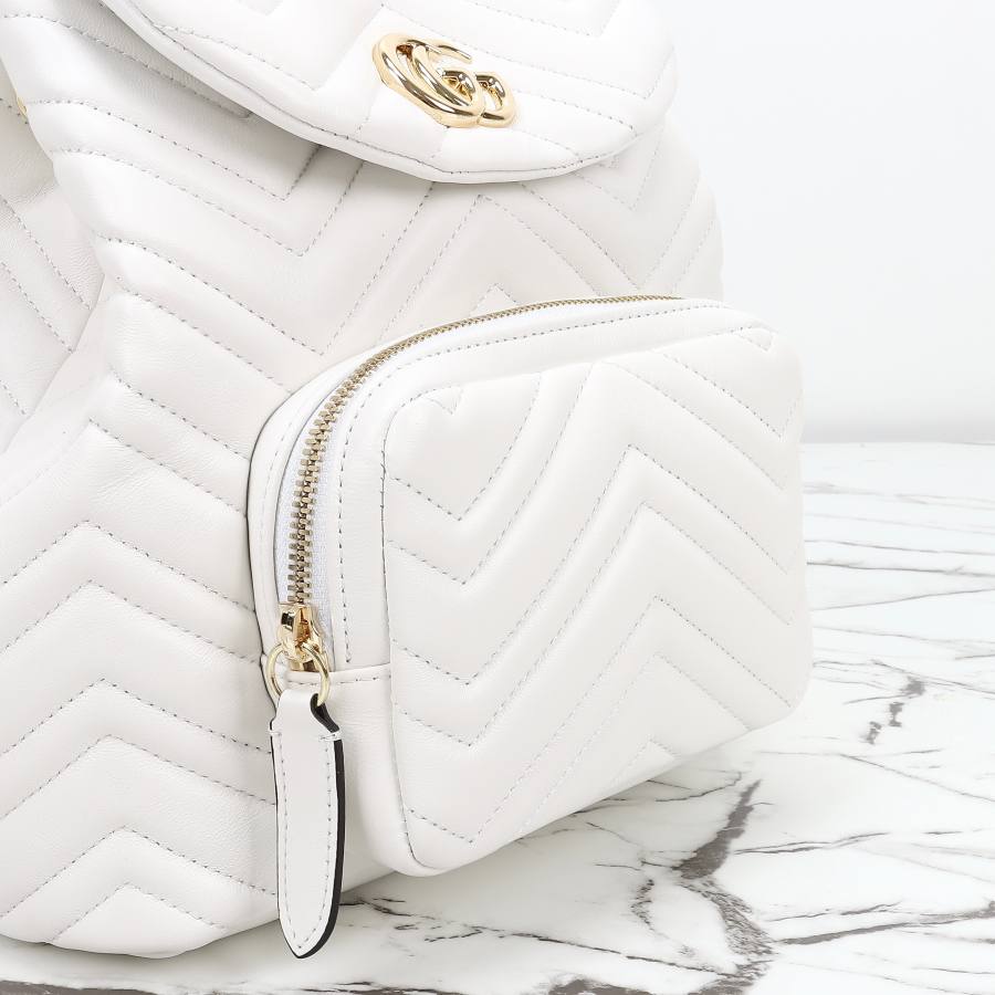RP 3322000 Gucci Ophidia White Leather 24x25x14 861878 DFDA