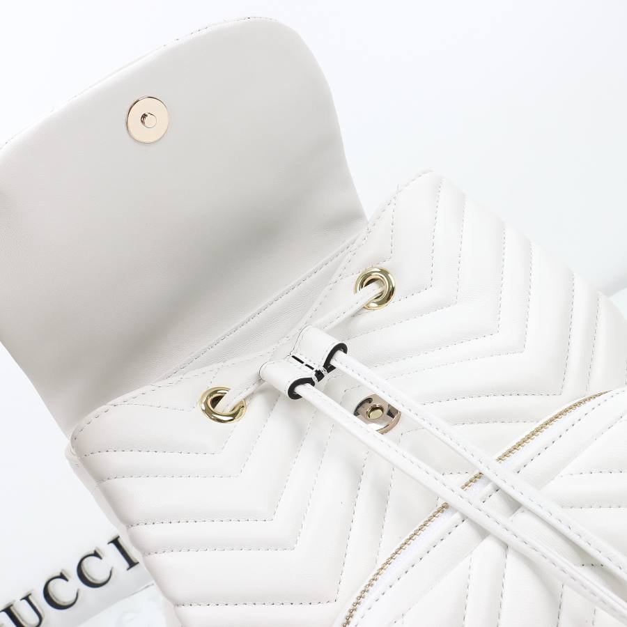 RP 3322000 Gucci Ophidia White Leather 24x25x14 861878 DFDA