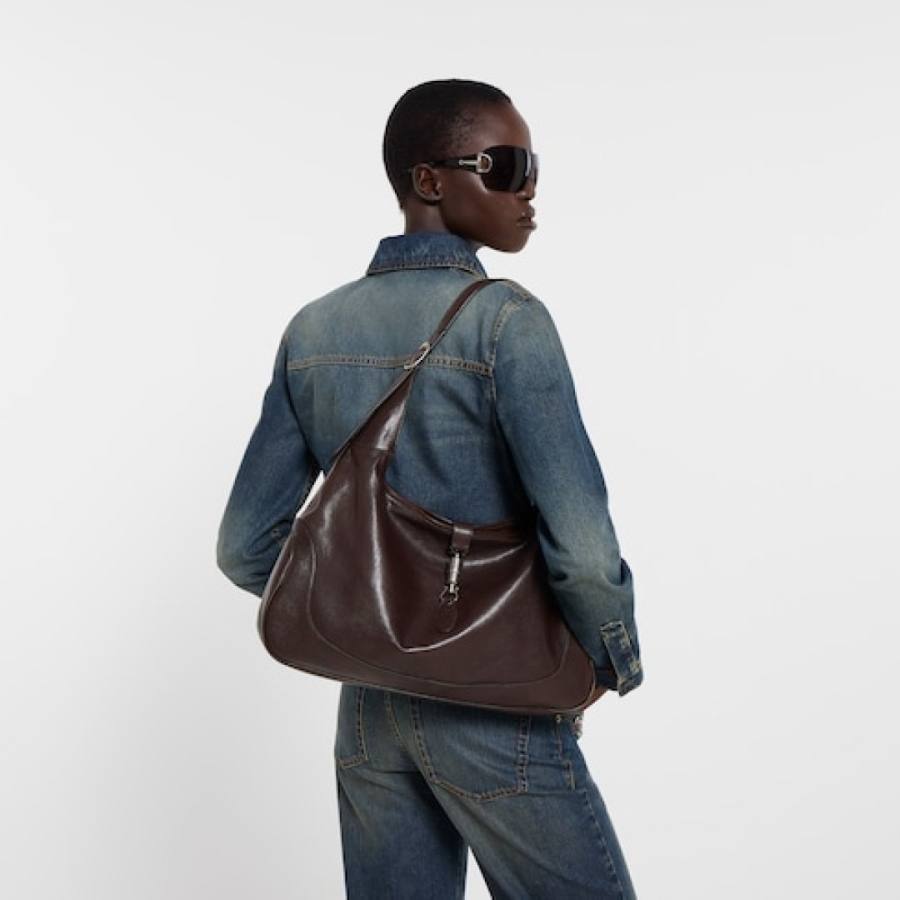 RP 3511000 Gucci Jackie Slim Brown Leather 40x29x5 863279 1178