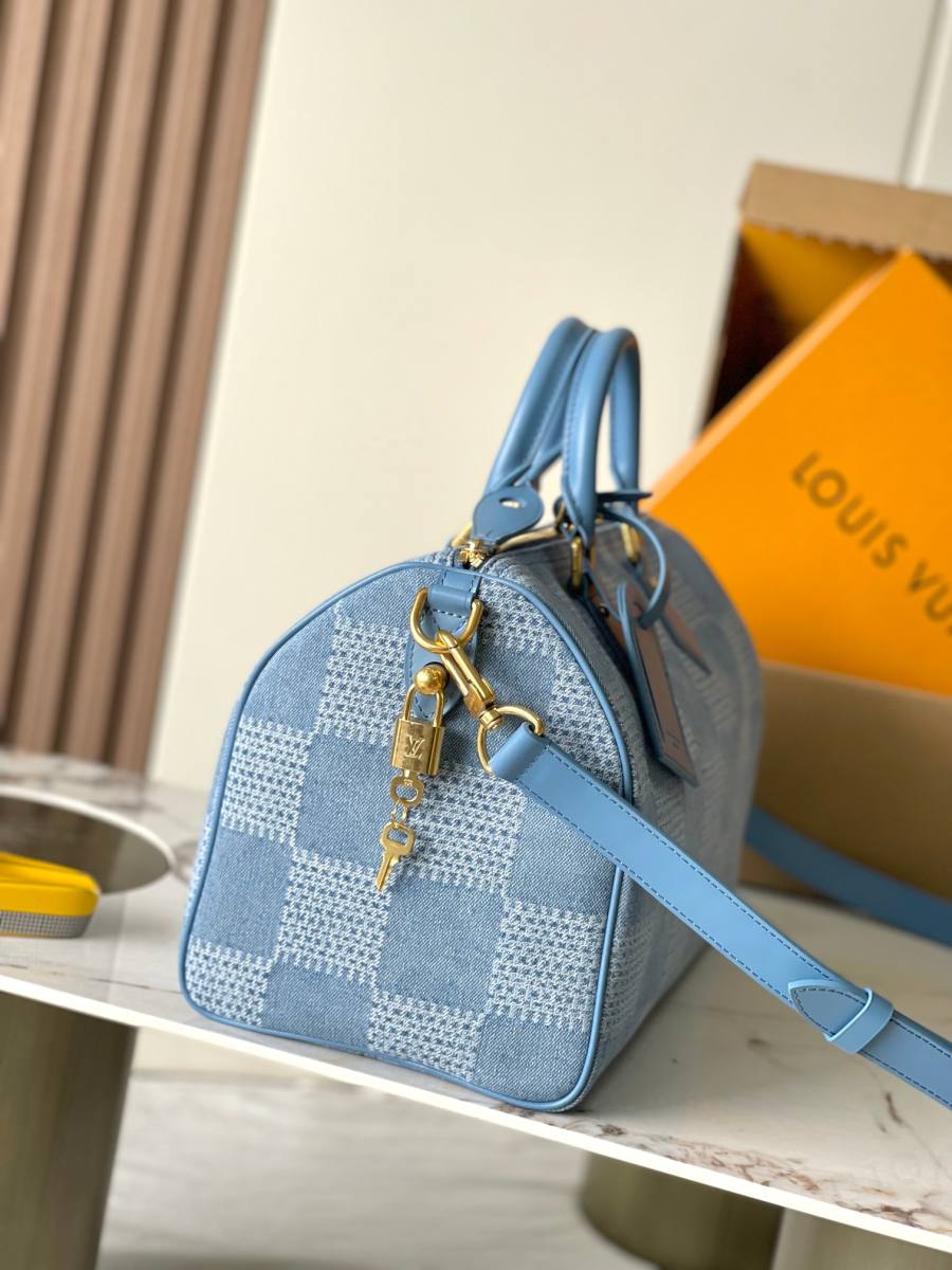 Louis Vuitton Speedy 30 Bandouliere M00203 30 x 21 x 17 Denim 91B8
