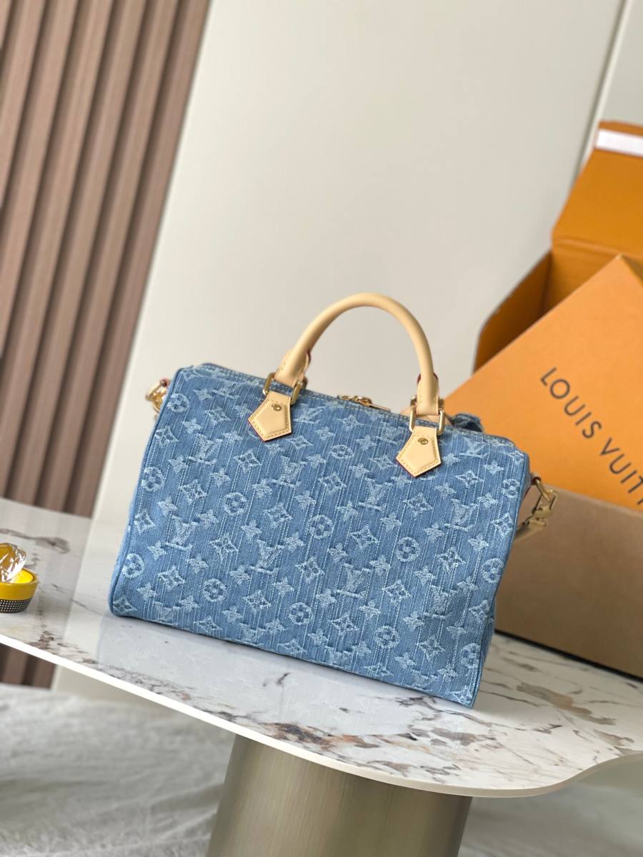 Louis Vuitton Speedy Soft 30 M14430 30 x 21 x 17 Denim 7F8F