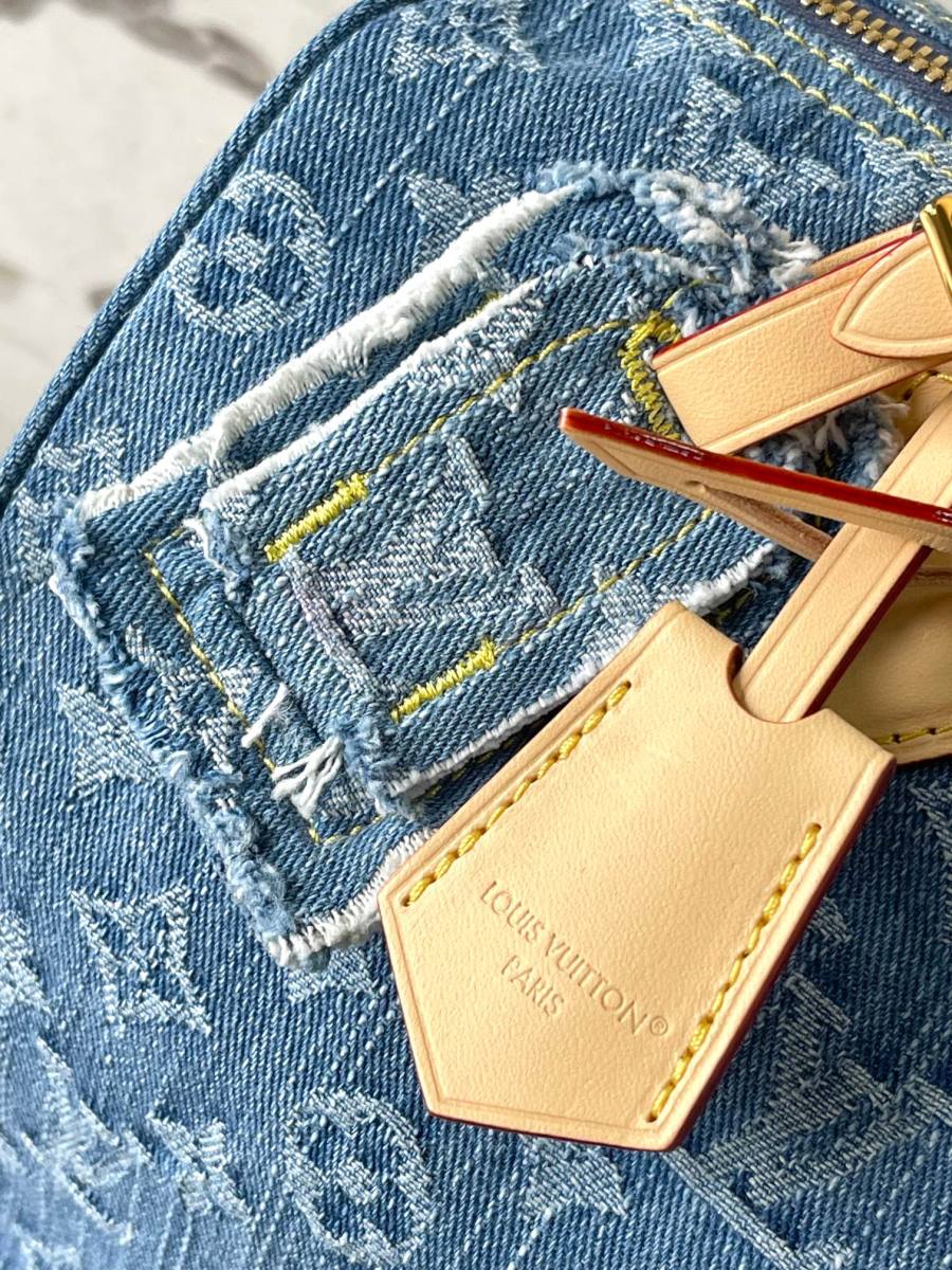 Louis Vuitton Speedy Soft 30 M14430 30 x 21 x 17 Denim 7F8F