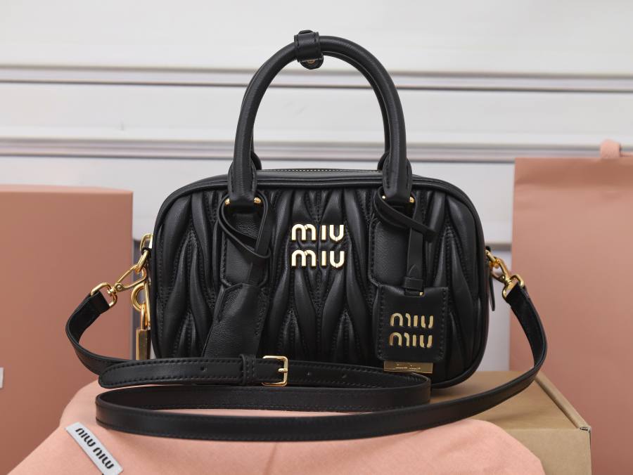 Miu Miu Arcadie Matelasse Small 5BB123 2656 19 x 13 x 6