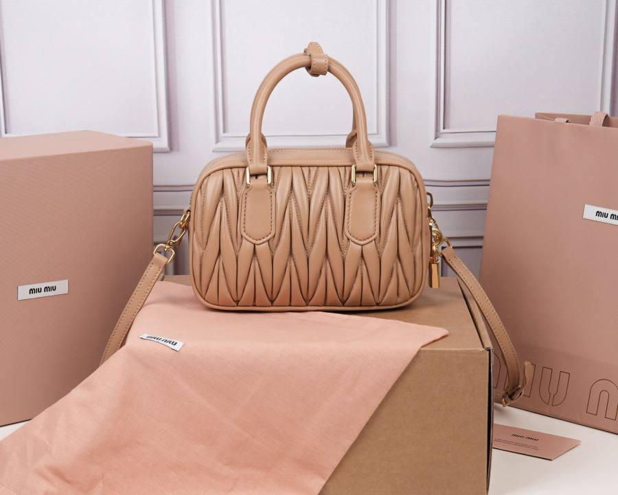 Miu Miu Arcadie Matelasse Small 5BB123 462C 19 x 13 x 6