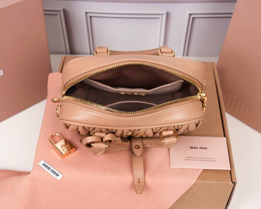 Miu Miu Arcadie Matelasse Small 5BB123 462C 19 x 13 x 6