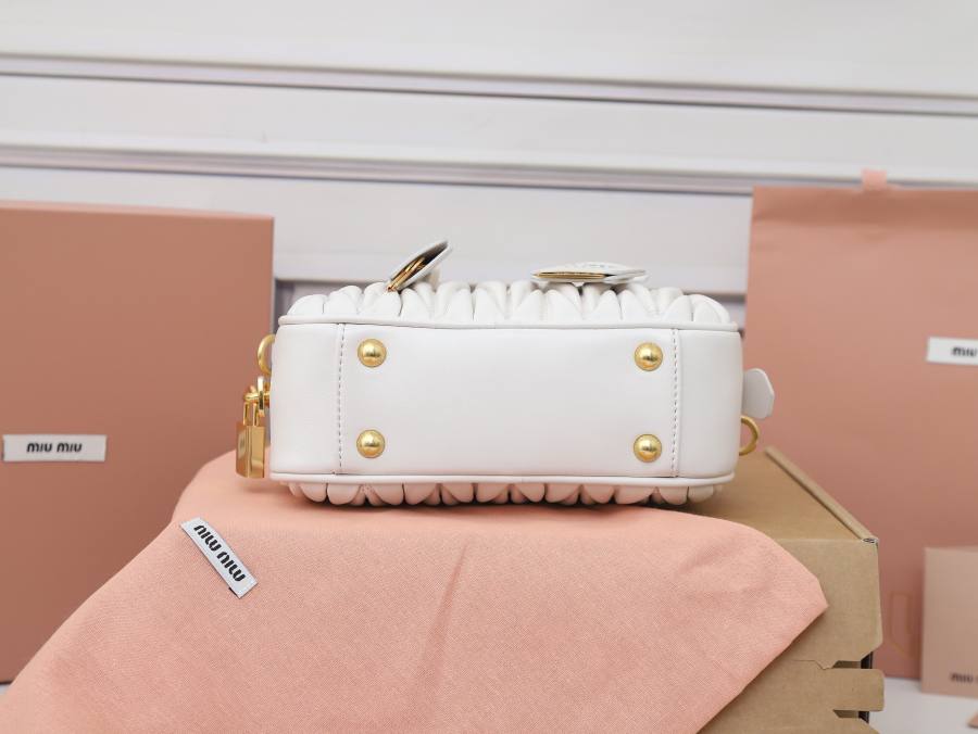 Miu Miu Arcadie Matelasse Small 5BB123 5600 19 x 13 x 6