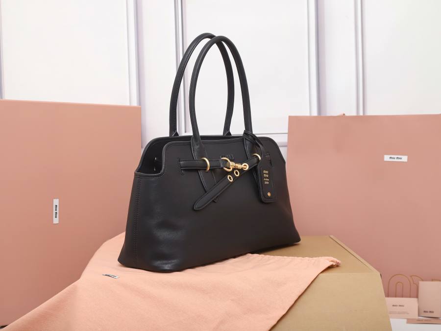 Miu Miu Aventure Canvas Tote 5BG310 003A 40 x 30 x 13
