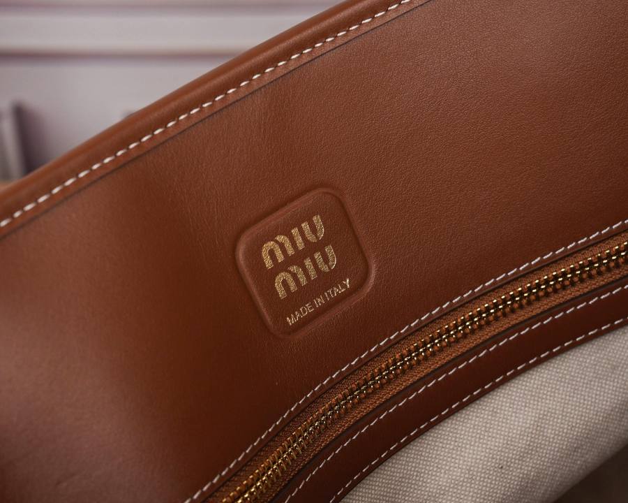 Miu Miu Aventure Canvas Tote 5BG310 BC8F 40 x 30 x 13