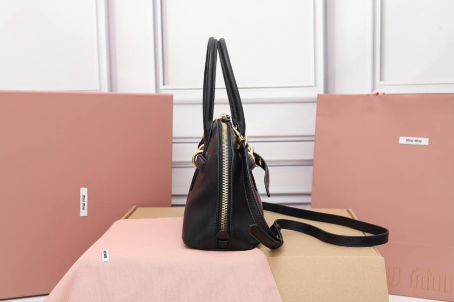 Miu Miu Aventure Nappa Bowling Bag 5BB168 29C7 33 x 18 x 5