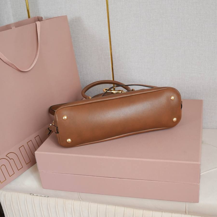 Miu Miu Aventure Nappa Bowling Bag 5BB168 99F1 33 x 18 x 5