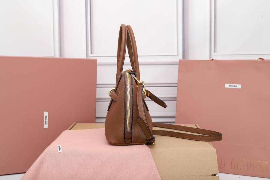 Miu Miu Aventure Nappa Bowling Bag 5BB168 D308 33 x 18 x 5