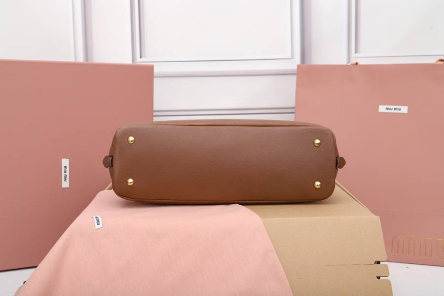 Miu Miu Aventure Nappa Bowling Bag 5BB168 D308 33 x 18 x 5
