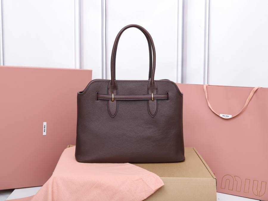 Miu Miu Aventure Nappa Medium Tote 5BG291 F486 40 x 30 x 13