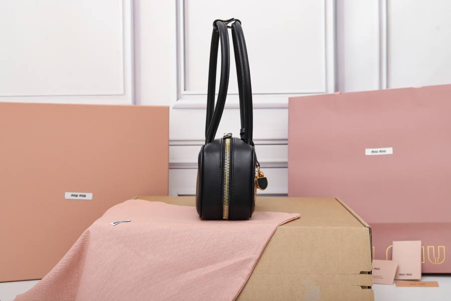 Miu Miu Beau Bag Small Cracked Patent 5BB173 8BBF 28 x 12 x 8