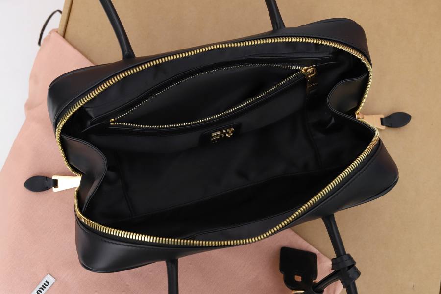 Miu Miu Beau Bag Small Cracked Patent 5BB173 8BBF 28 x 12 x 8