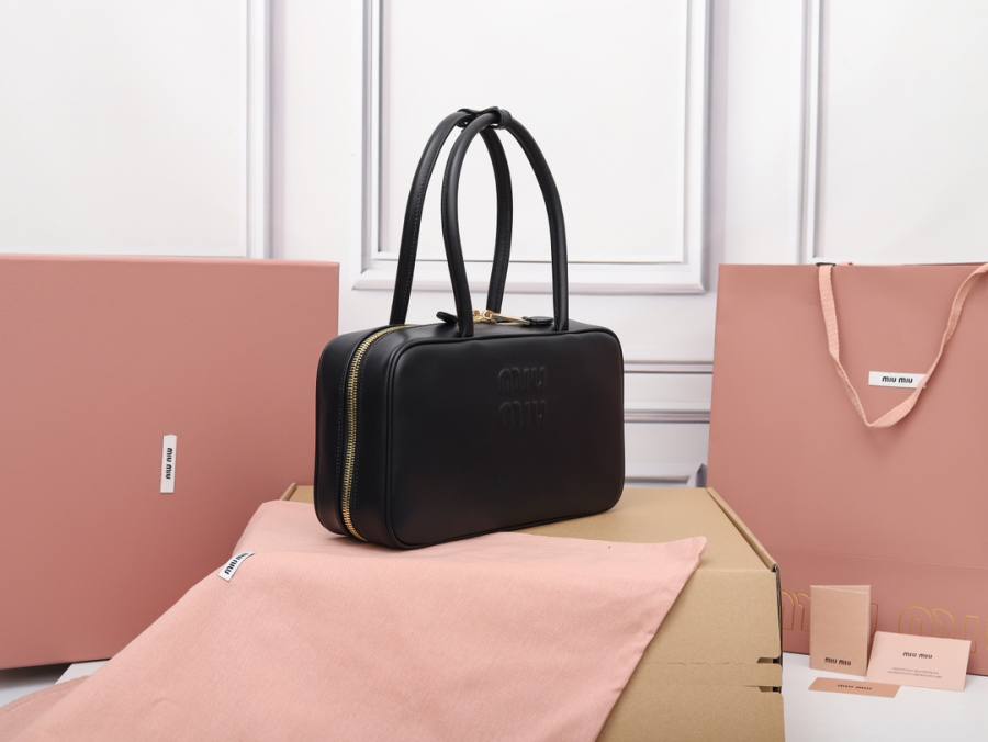 Miu Miu Beau Medium Top Handle 5BB172 478B 30 x 17 x 8.5