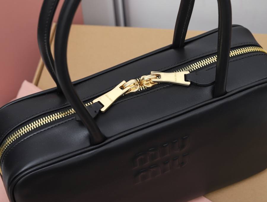 Miu Miu Beau Medium Top Handle 5BB172 478B 30 x 17 x 8.5