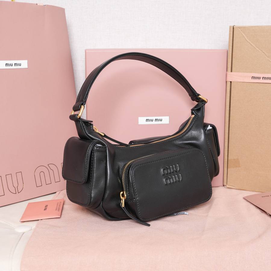 Miu Miu Biker Bag 5BC146 9B03 25 x 18 x 8