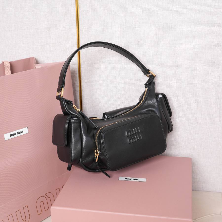 Miu Miu Biker Bag 5BC146 9B03 25 x 18 x 8