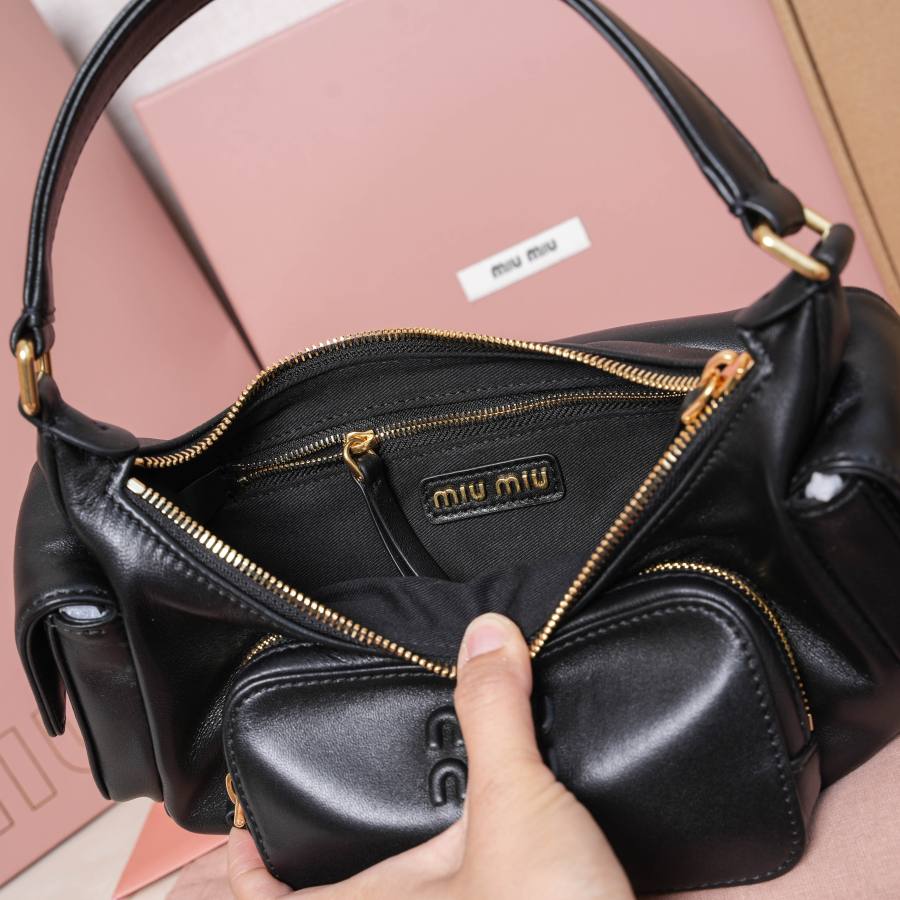 Miu Miu Biker Bag 5BC146 9B03 25 x 18 x 8