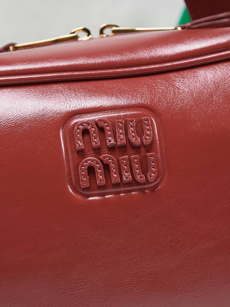 Miu Miu Bowling Underarm Bag 5BB182 CE47 22 x 12 x 8