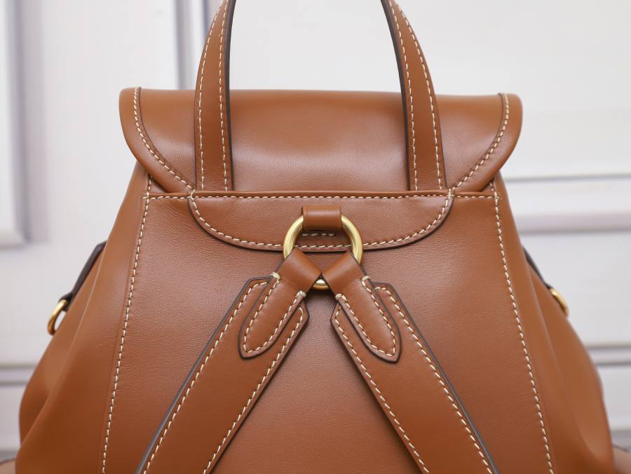 Miu Miu Canvas and Calfskin Backpack 5BZ042 FB76 32 x 30 x 12