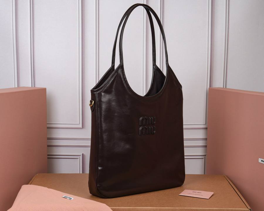 Miu Miu Ivy Leather Tote 5BG311 723A 40 x 35 x 12