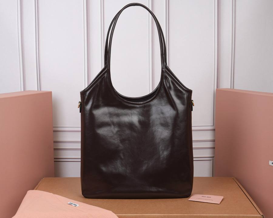 Miu Miu Ivy Leather Tote 5BG311 723A 40 x 35 x 12