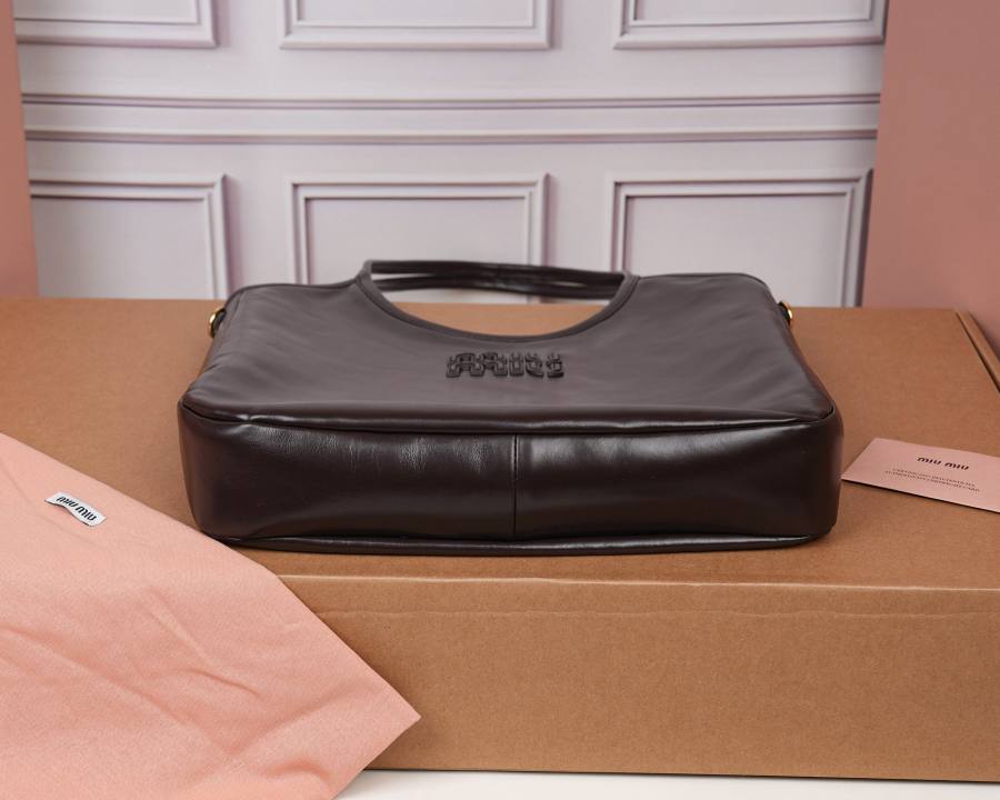 Miu Miu Ivy Leather Tote 5BG311 723A 40 x 35 x 12