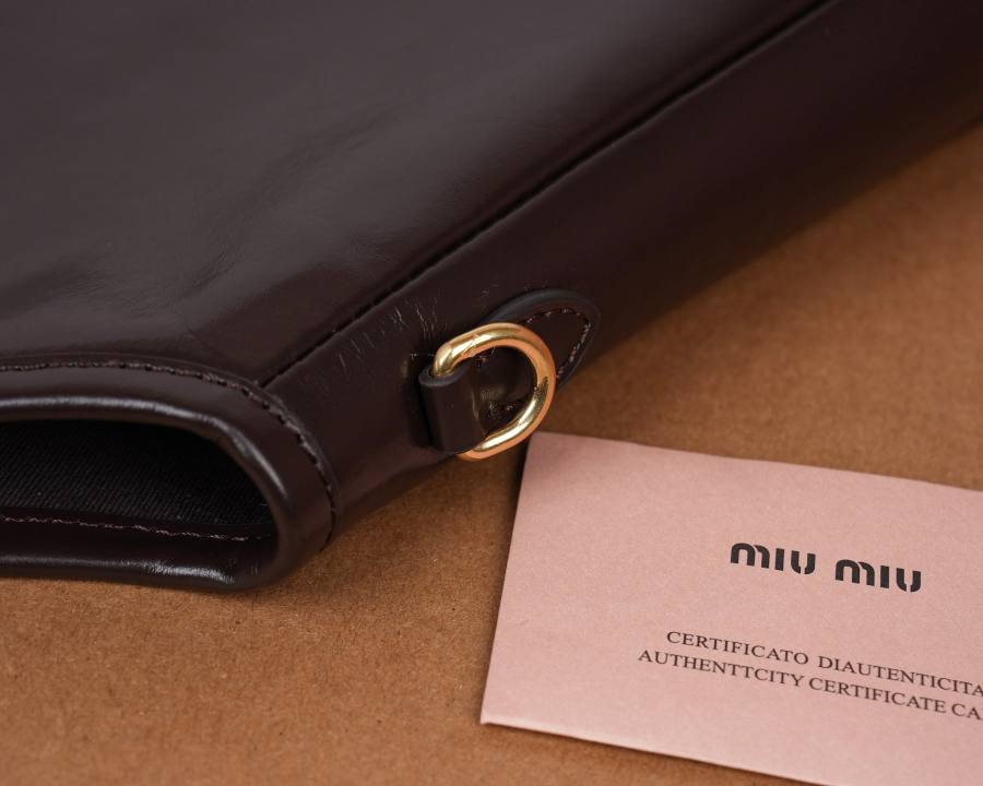 Miu Miu Ivy Leather Tote 5BG311 723A 40 x 35 x 12