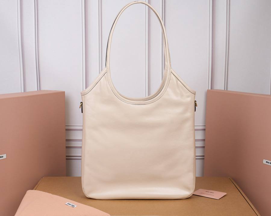 Miu Miu Ivy Leather Tote 5BG311 CD12 40 x 35 x 12