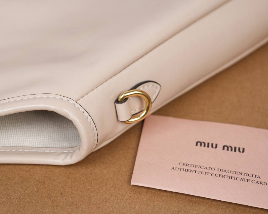 Miu Miu Ivy Leather Tote 5BG311 CD12 40 x 35 x 12