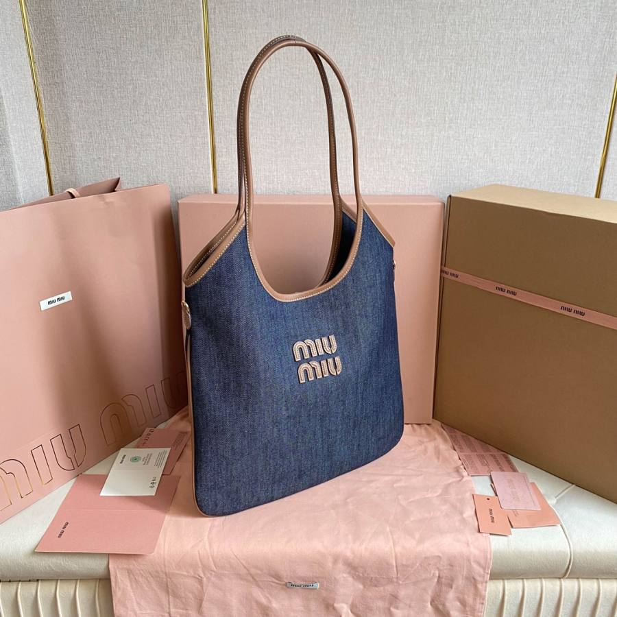 Miu Miu Ivy Tote Hobo Tote 5BG231 CB59 40 x 35 x 12