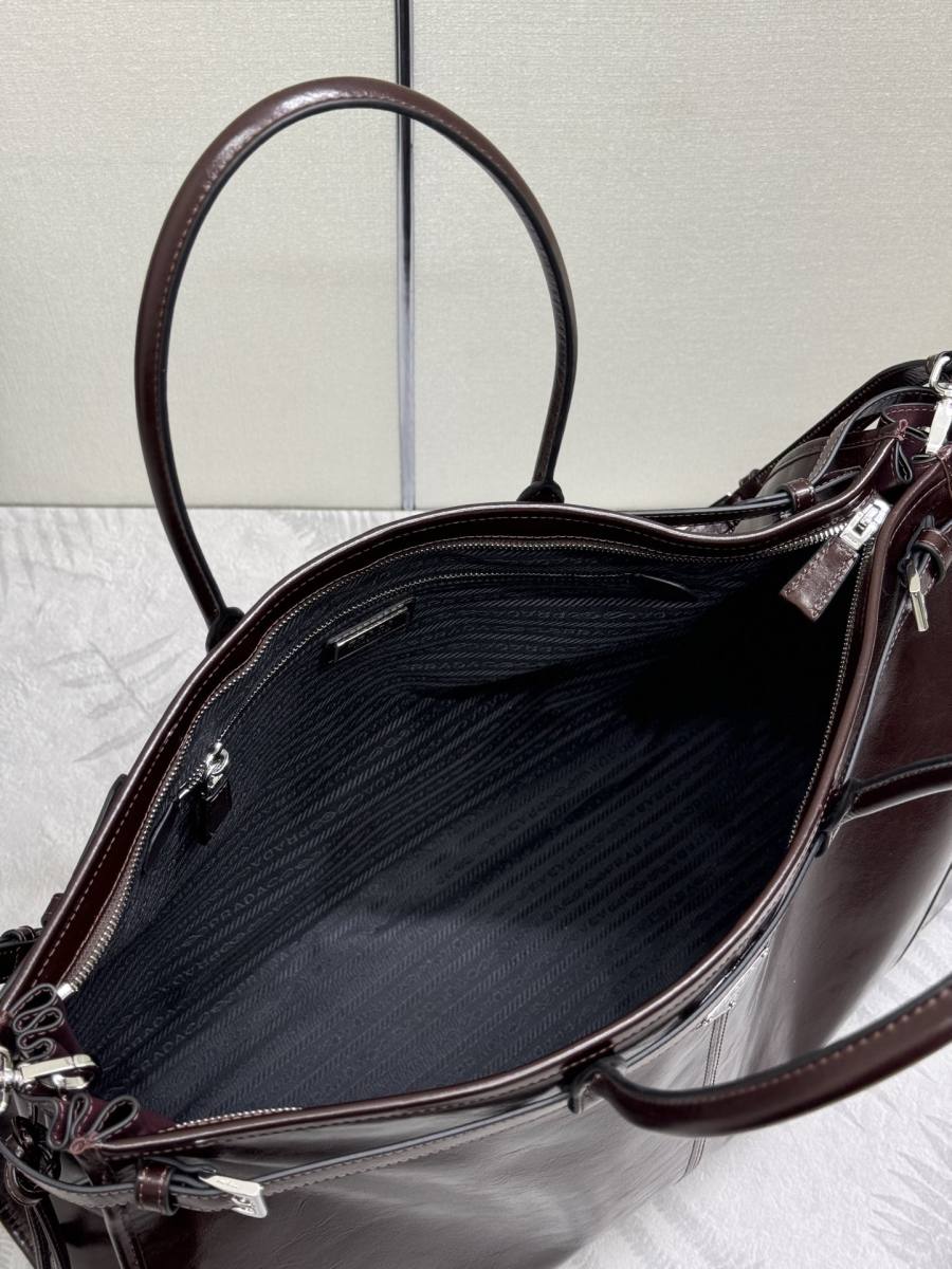 RP 4510000 Prada Soft Lux Tote XL Dark Coffee 50cm 2VG128 0CB2